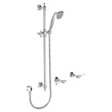 Lillian Lever Rail Shower Set With Ceramic White Handle